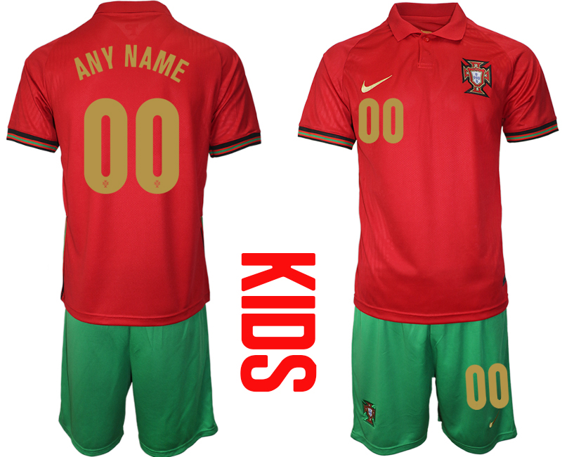 2021 European Cup Portugal home Youth soccer jerseys